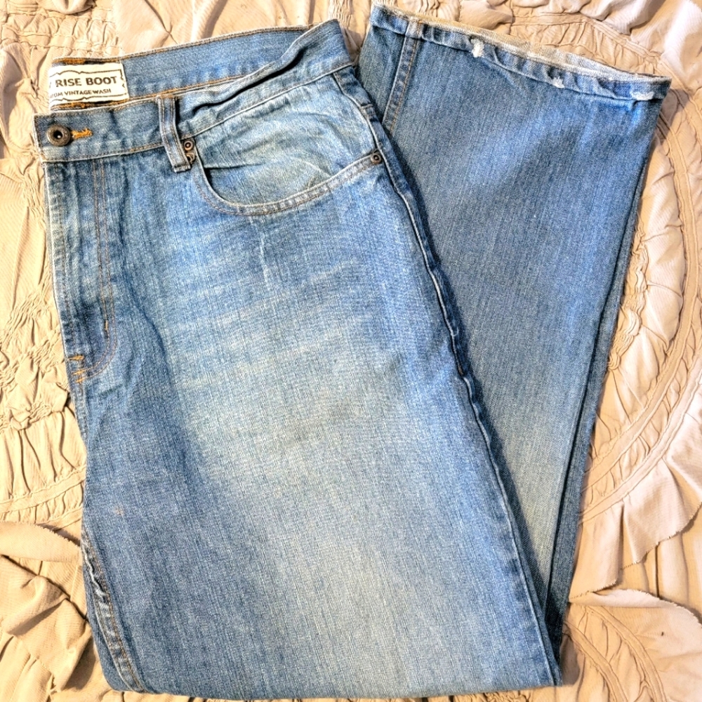 nobo Low Rise Boot Vintage Wash Jeans 36x30